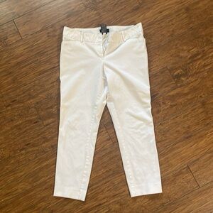 Mossimo Supply Co White Stretch Pants Size 12 Cotton Spandex Trouser Casual